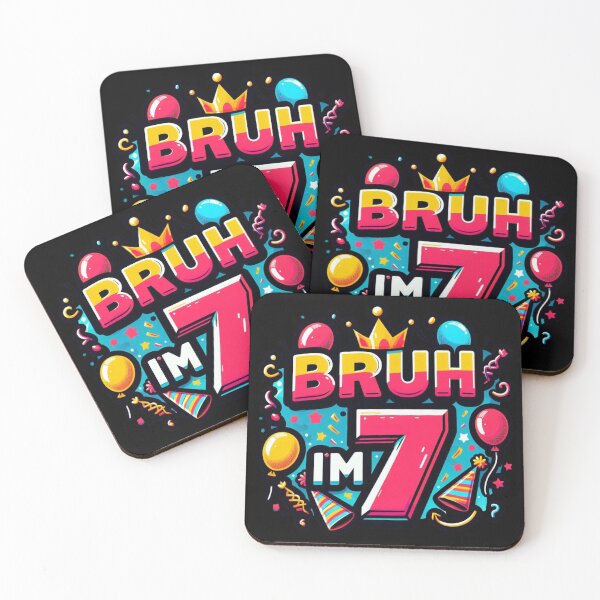 Item preview, Bruh I’m 7 Birthday Funny Kids T-Shirt, Seventh Birthday Party Gift designed and sold by podlook.