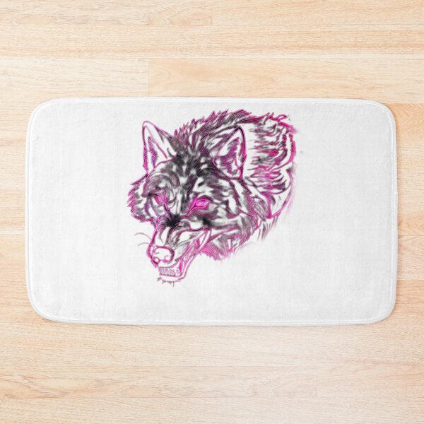 Item preview, Neon Red Wolf – Fierce Attack Gaze in Glowing Line Art designed and sold by Naturalite19.