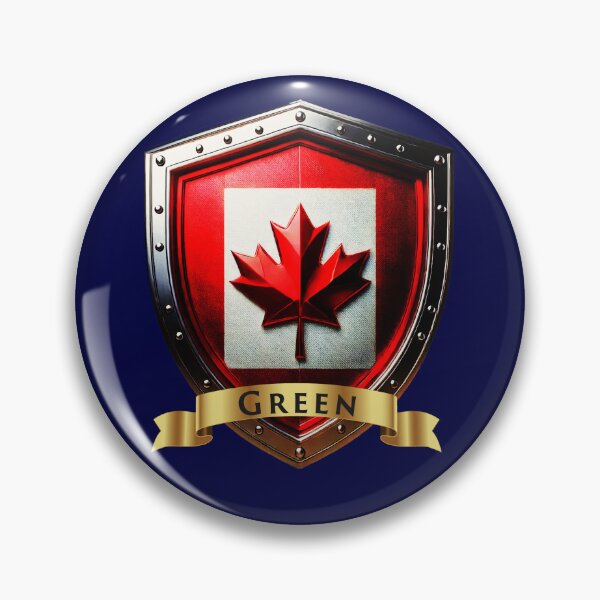 Item preview, Green Family Canada Shield, Maple Leaf Heraldry Crest designed and sold by Highlandkings.