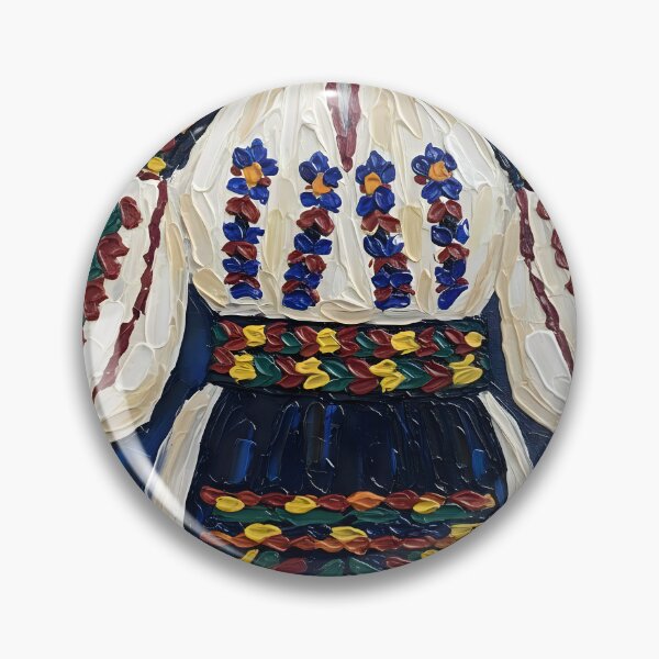 Artikelvorschau, Folkloristisches Kleid, bestickt in verschiedenen Farben: Dunkelrot, Marineblau, Gelb, Weiß und Blau. entworfen und verkauft von jotcar.