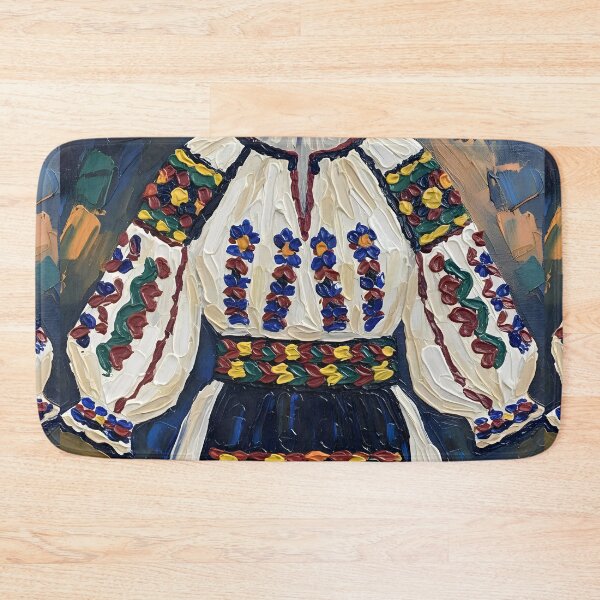 Item preview, Folkloric dress embroidered in various colors: dark red, navy blue, yellow, white, and blue. designed and sold by jotcar.