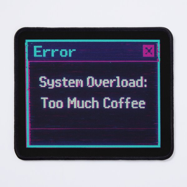 Item preview, System Overload: Too Much Coffee – Retro Glitch Computer Design | Funny Y2K Aesthetic, VHS Nostalgia & Tech Humor designed and sold by Jennah.