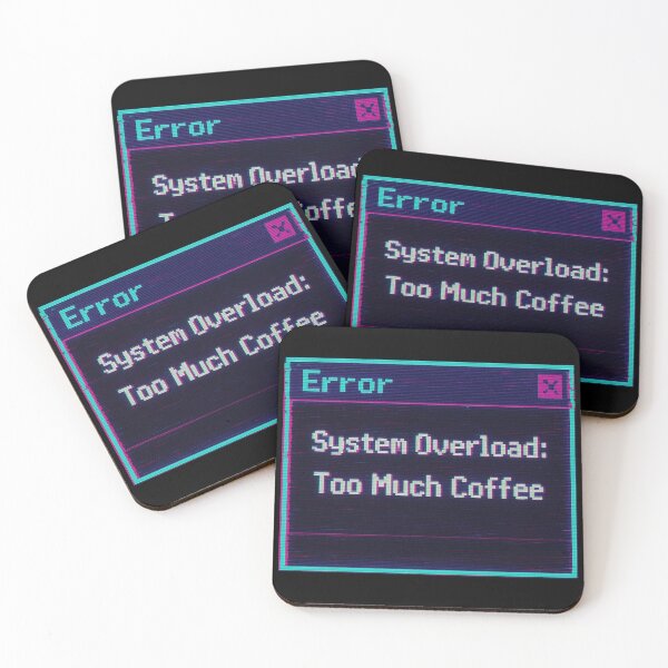 Item preview, System Overload: Too Much Coffee – Retro Glitch Computer Design | Funny Y2K Aesthetic, VHS Nostalgia & Tech Humor designed and sold by Jennah.