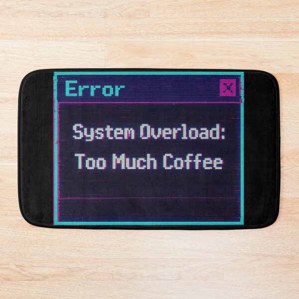 Item preview, System Overload: Too Much Coffee – Retro Glitch Computer Design | Funny Y2K Aesthetic, VHS Nostalgia & Tech Humor designed and sold by Jennah.