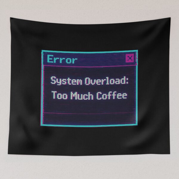 Item preview, System Overload: Too Much Coffee – Retro Glitch Computer Design | Funny Y2K Aesthetic, VHS Nostalgia & Tech Humor designed and sold by Jennah.