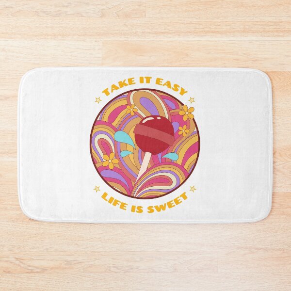 Item preview, Take it easy * Life is SWEET retro lollipop hippie psychedelic designed and sold by JusTiceT-shirts.