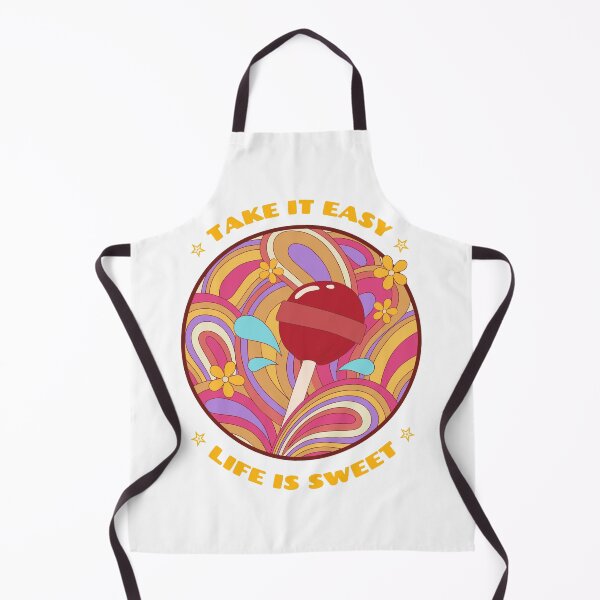 Item preview, Take it easy * Life is SWEET retro lollipop hippie psychedelic designed and sold by JusTiceT-shirts.