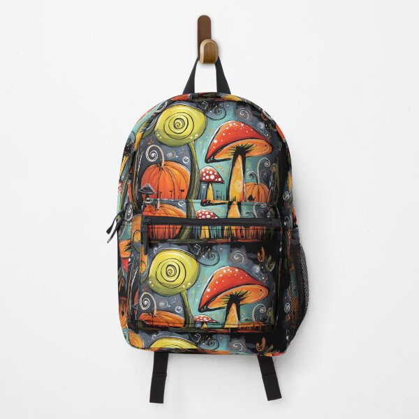 Item preview, Step Into a Whimsical Halloween World of Oversized Mushrooms and Swirling Patterns designed and sold by OlfactoART Studio.
