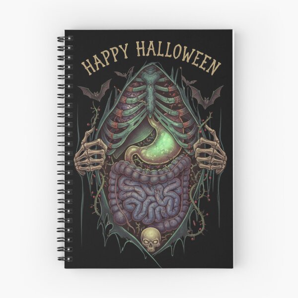 Item preview, Happy Halloween Anatomy T-Shirt – Spooky Skeleton with Glowing Organs designed and sold by sarcastic-gift.