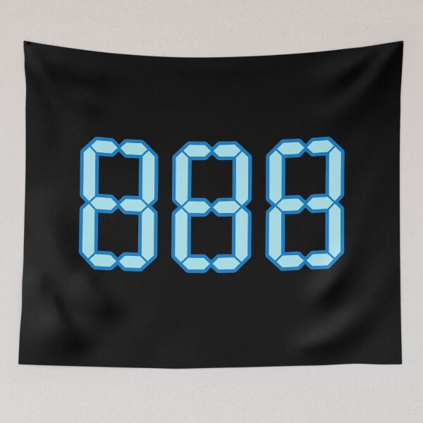Item preview, 888, Blue Outline Angel Numbers Wish designed and sold by Memes N Lore .