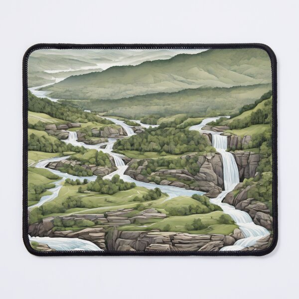 Item preview, Expansive River Valley with Multiple Waterfalls designed and sold by Apex Designs.