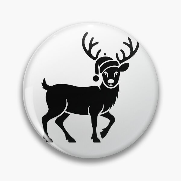 Item preview, Reindeer with Santa Hat designed and sold by theartfulaspie.