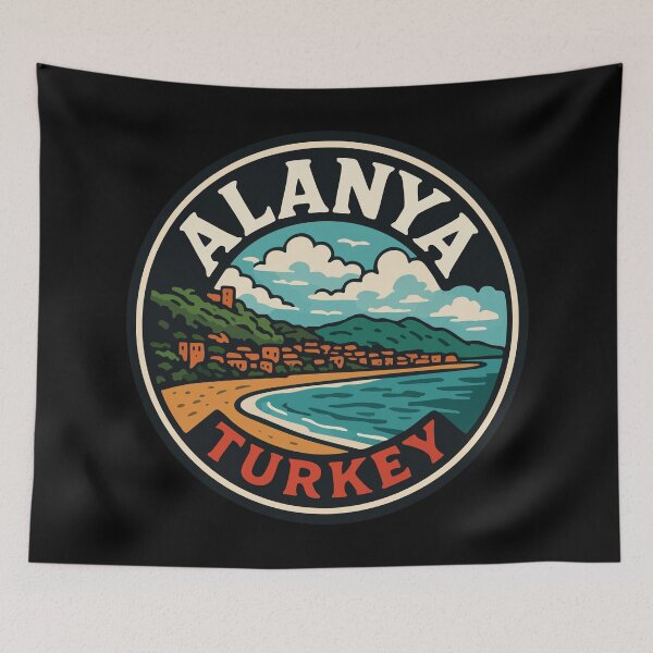 Item preview, Alanya Turkey Travel Retro designed and sold by TomFrontierArt.