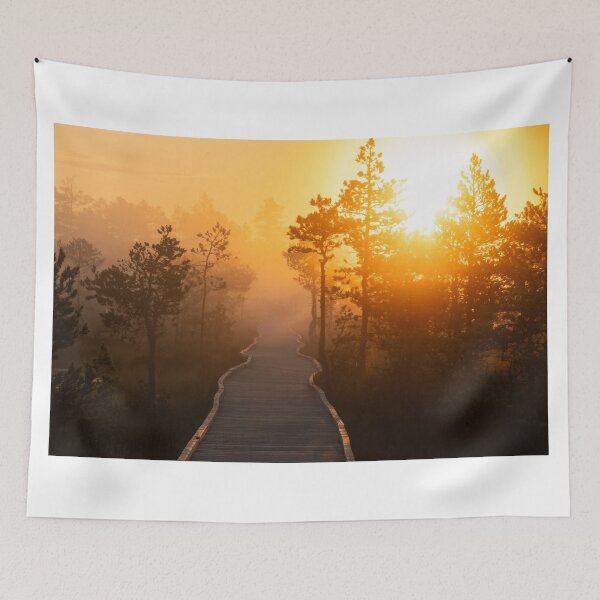 Item preview, Sunrise on a foggy bog designed and sold by spyparcam.