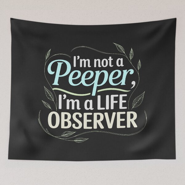 Item preview, Life Observer with Leaf Motifs in Blue and Green designed and sold by SplashTastic.