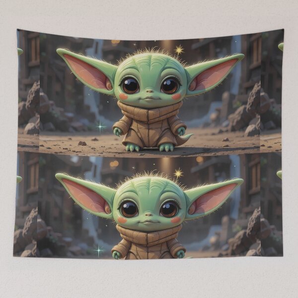 Item preview, Baby Yoda Star Wars Characters Playful Cartoon Style designed and sold by ART ATTACK ZONE.