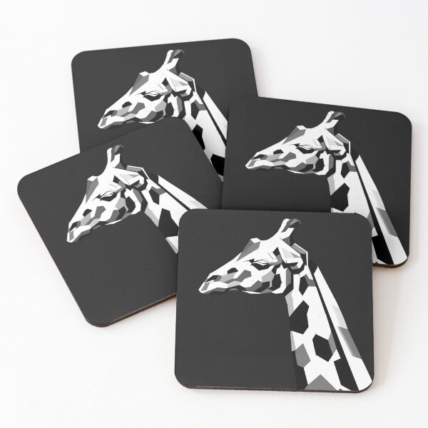 Item preview, Black and White Giraffe – Minimalist Geometric Animal Art designed and sold by InFrameVision.