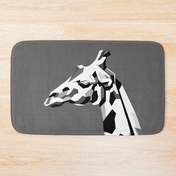 Item preview, Black and White Giraffe – Minimalist Geometric Animal Art designed and sold by InFrameVision.
