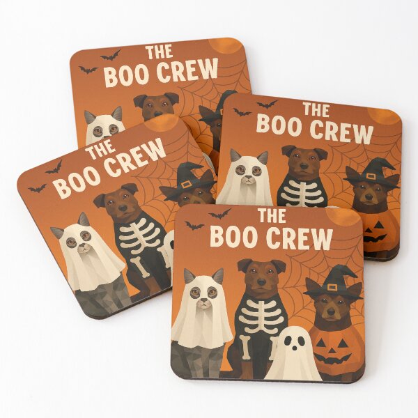 Item preview, Beware the Boo Crew – Halloween Pets in Costume Illustration designed and sold by GeoWild Designs.