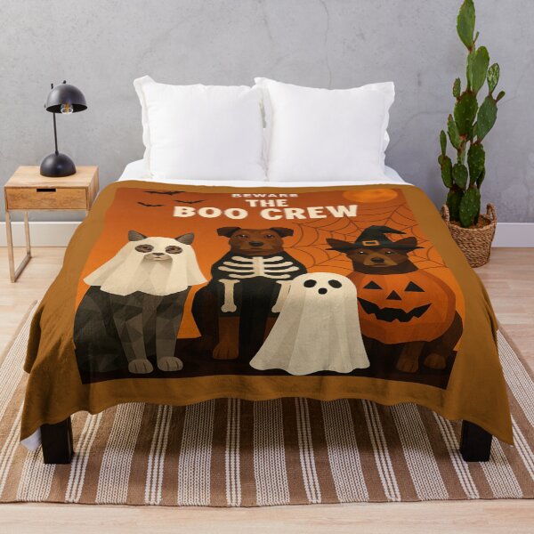 Item preview, Beware the Boo Crew – Halloween Pets in Costume Illustration designed and sold by GeoWild Designs.