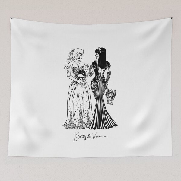 Item preview, Gothic Vintage Brides — Halloween Art Print - Calligraphy designed and sold by Atropa Parcae.