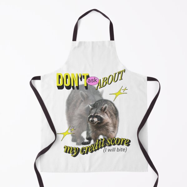Aperçu de l'œuvre Raccoon funny ironic sticker cursed credit score gen z meme créée et vendue par DisgustangCO.