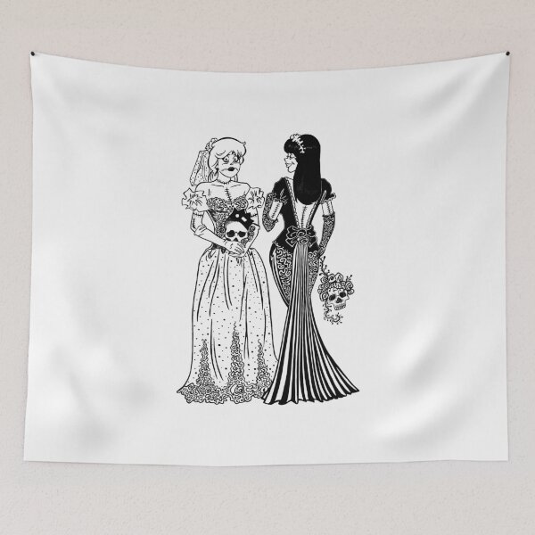 Item preview, Gothic Vintage Brides — Halloween Art Print designed and sold by Atropa Parcae.