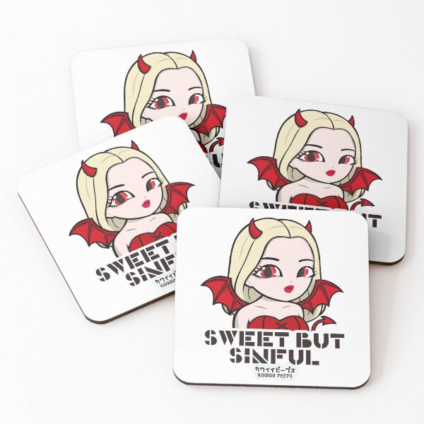 Item preview, Halloween Devil Girl Design – Cute Anime Style Quote “Sweet but Sinful” designed and sold by P-L-Sardines.