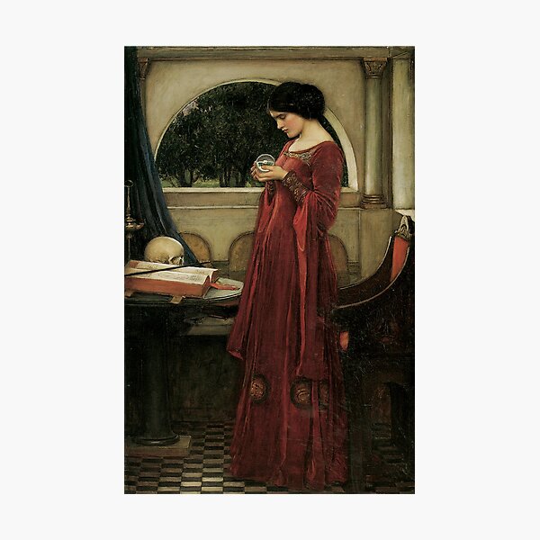 Item preview, The Crystal Ball - John William Waterhouse designed and sold by forgottenbeauty.