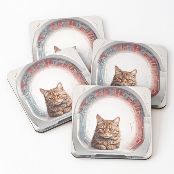 Item preview, Fluffy Cat in Futuristic Medical Scanner designed and sold by Apex Designs.