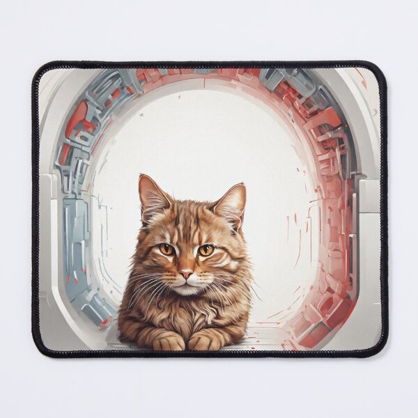 Artikelvorschau, Flauschige Katze im futuristischen medizinischen Scanner entworfen und verkauft von Apex Designs.