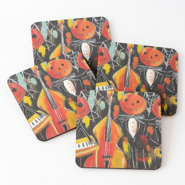 Item preview, Swing Into Halloween Concert with Jazz Anthropomorphic Pumpkins, Tuxedos, Bowties, Saxophone and Chelo designed and sold by OlfactoART Studio.