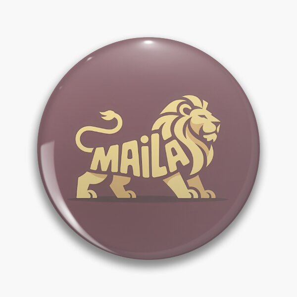 Item preview, MAILA Lion Typography Logo Design designed and sold by Nicole Payne.