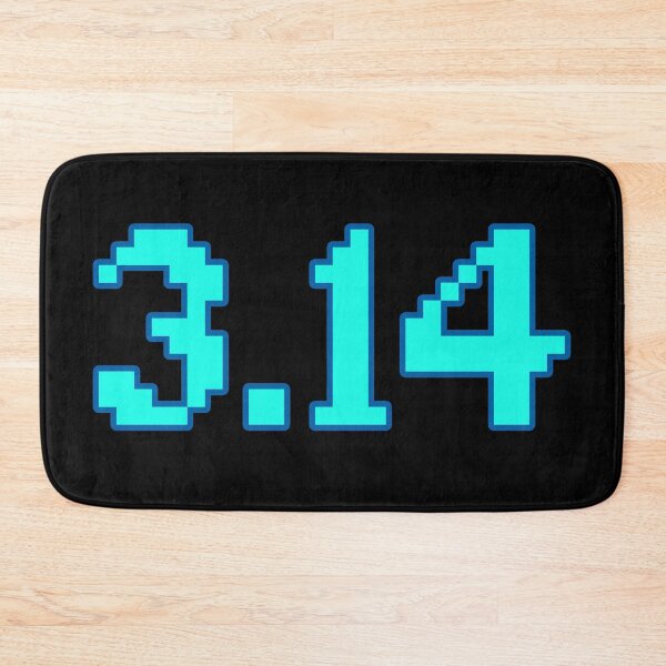 Item preview, 3.14 Pi in Blue Outline 8-bit Pixel designed and sold by Memes N Lore .