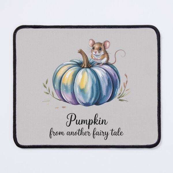 Item preview, Blue Fall Pumpkins with Cute Mouse  designed and sold by WikaKowalczyk.