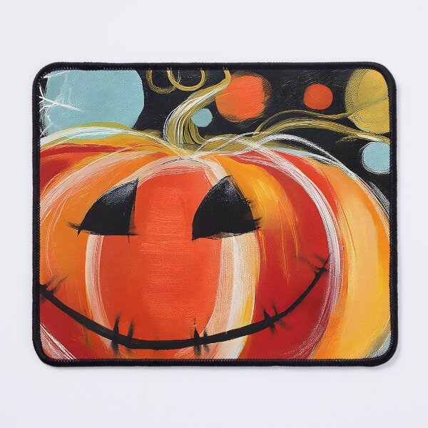 Item preview, Celebrate Halloween with a Whimsical Smiling Pumpkin Amidst Swirling Vines and Festive Details designed and sold by OlfactoART Studio.