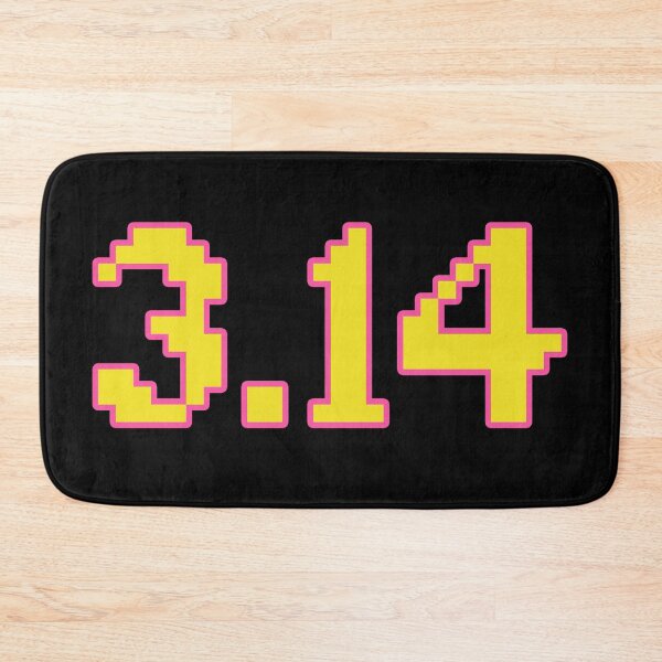 Item preview, 3.14 Pi in Yellow and Pink Outline 8-bit Pixel designed and sold by Memes N Lore .