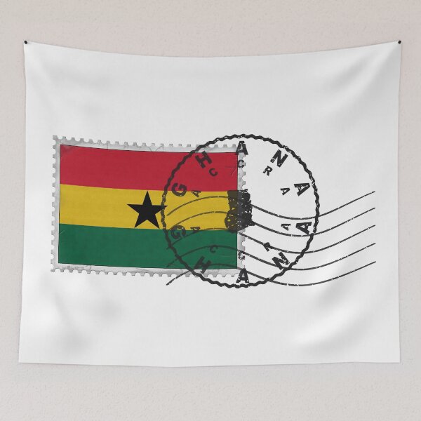 Item preview, Ghana Accra Stamp with National Flag and Postmark designed and sold by Allexxandar.