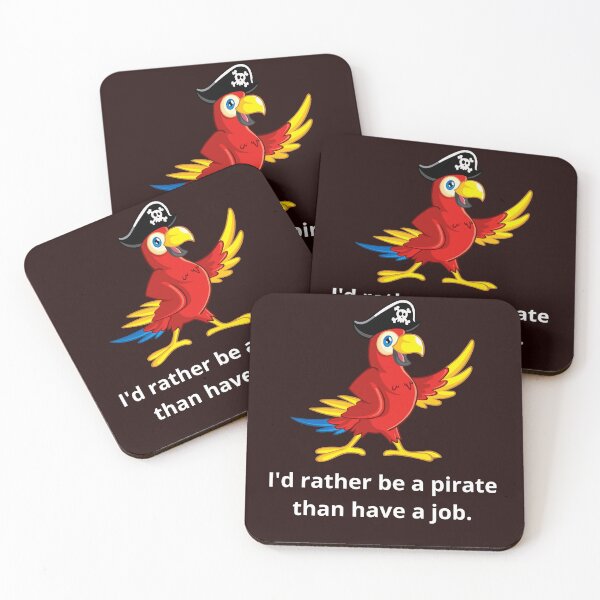 Item preview, Better a pirate than a job - Funny parrot design designed and sold by Tom-Apex-Art.