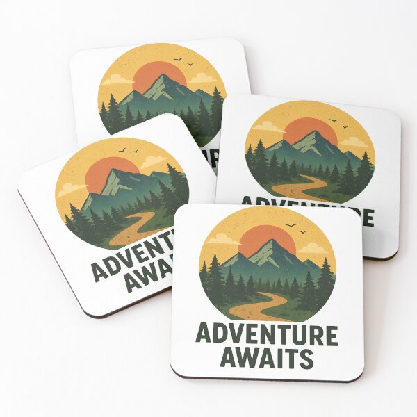 Item preview, Adventure Awaits Mountain Scene Sticker  designed and sold by Travelcases.