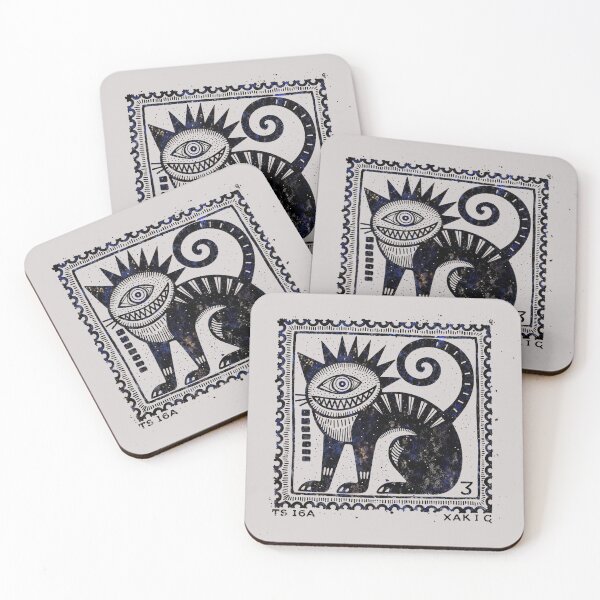 Item preview, stamp of surreal cat designed and sold by Mike Kiev art.