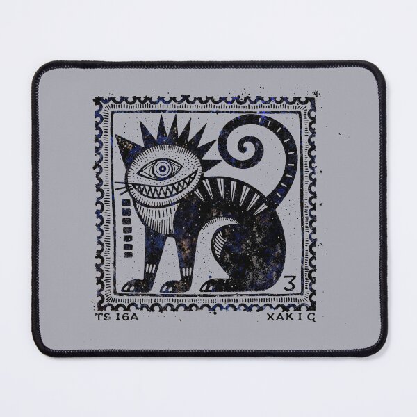 Item preview, stamp of surreal cat designed and sold by Mike Kiev art.