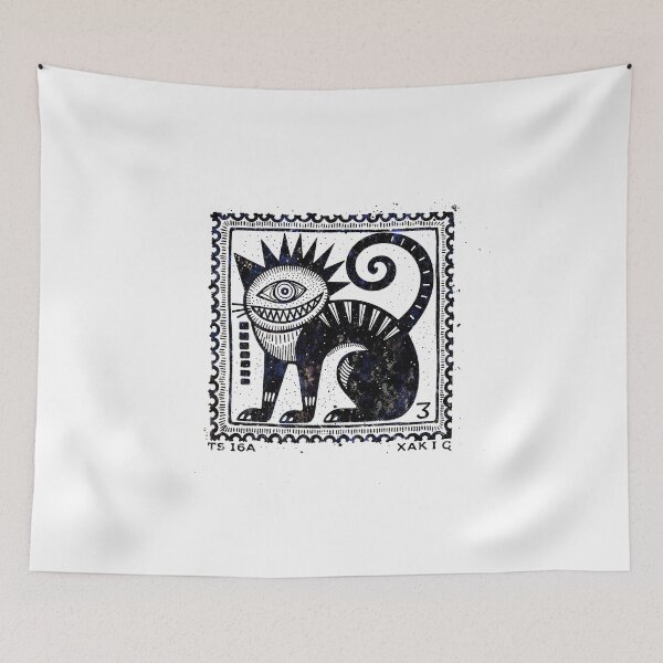 Item preview, stamp of surreal cat designed and sold by Mike Kiev art.