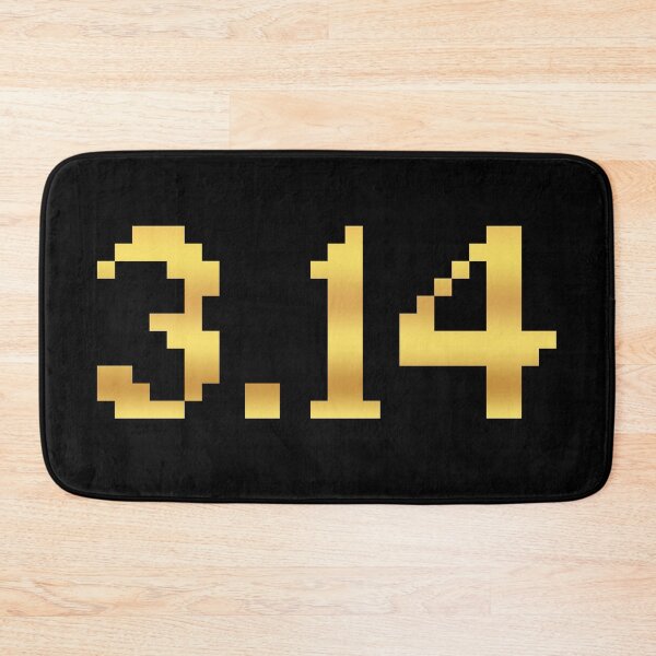 Item preview, 3.14 Pi in Gold 8-bit Pixels designed and sold by Memes N Lore .