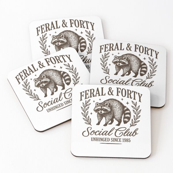 Item preview, Feral and Forty Funny Raccoon design Unhinged Since 1985 Funny Birthday Gift For 40 Year Old, Fortieth Birthday designed and sold by LuxeGraphix.