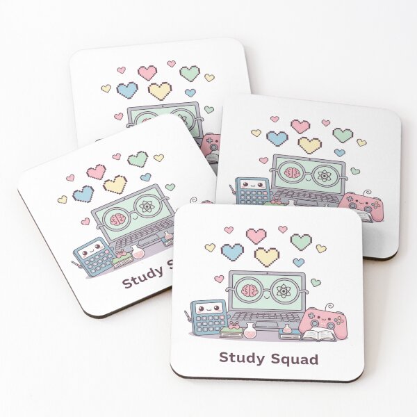 Item preview, Chibi STEM Gamer Study Squad Cute Laptop Calculator Controller Pastel Kawaii designed and sold by Dazai_shop⭐⭐⭐⭐⭐.
