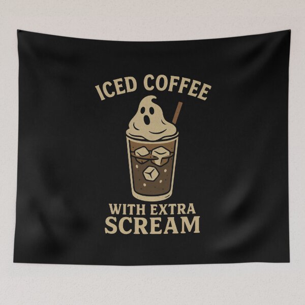 Item preview, ICED COFFEE WITH EXTRA SCREAM designed and sold by DemureArtsy.
