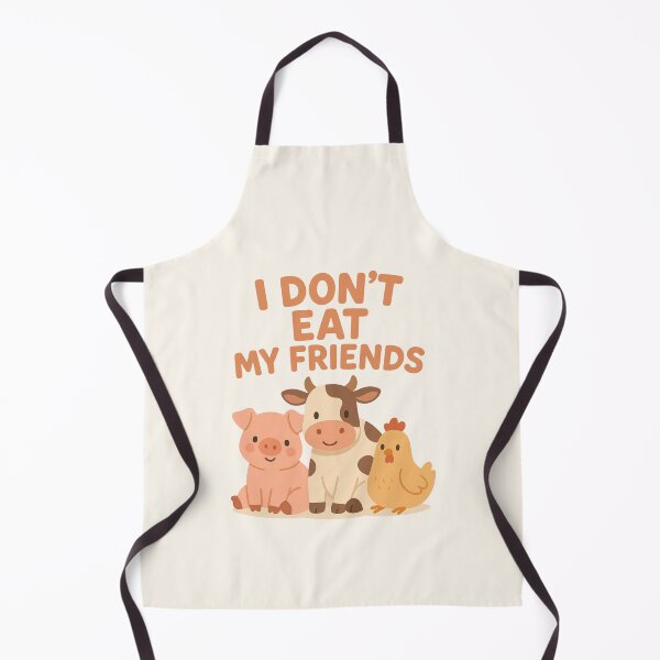 Item preview, I Don’t Eat My Friends Go Vegan Plant Based Animals are Friends Animal Welfare Animal Suffering Pig Cow Chicken designed and sold by Annika Shurafa.