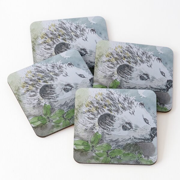 Item preview, Watercolor and Ink Hedgehog designed and sold by Kara Draws.