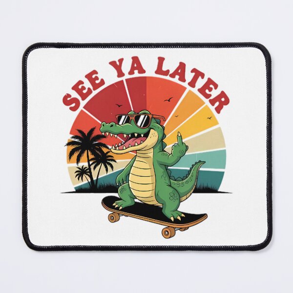 Item preview, Skater Gator Sunset designed and sold by Linework Studio.